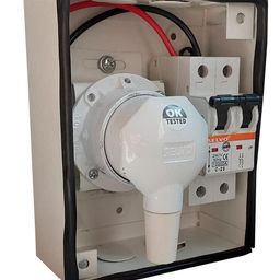 SELVO 20 Amps SPN Distribution Board with Two Pin Metal Clad Industrial Plug and Socket (Fitted with C-20A Double Pole MCB)) image 2