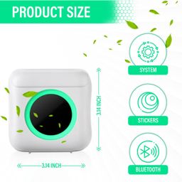 Kravit Pocket Printer Pro 304 DPi with Auralight | Inkless Wireless Thermal Printer (Black & White) | Portable Ink Free Printer for Android & iOS System | Mini Thermal Printer (1200mAh Battery) image 3