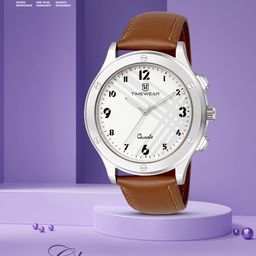 timewear Analog New Track Number Dial Leather Strap Watch for Men image 5