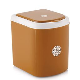 Liza Plastic Small Pull up-Lid Table Dustbin/Desk Dustbin with Attached lid (Black,Brown,Grey) - Set of 3 Pieces image 3