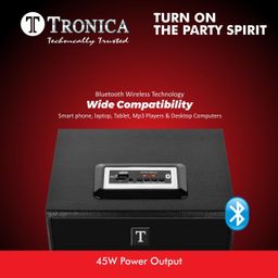 TRONICA Home Theater MADHELL 2.0 Bluetooth Speaker System with 45W RMS Stereo Sound, Display & Remote 220V AC Operational, Home Audio Speaker System image 5