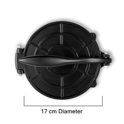 DB 7-Inches Pre-Seasoned Alluminium Manual Roti Maker Press, Chapati Maker, Puri Maker, Empandas & Pathiri Press, Poori Press, Tortilla & Quesadilla Press(Black) image 4