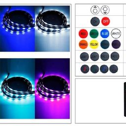 Kozdiko Car Tube Underglow Underbody Glow System Neon Light IR Remote Control Multi-Color Bluetooth Application Control Set of 4 Piece for All Cars image 2