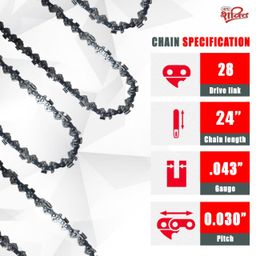 HPD Shakti 24" inch Chainsaw Chain – Premium Quality, Sharp and Durable for Fast Cutting, Long Life, and Compatibility with All Chainsaw Models image 3