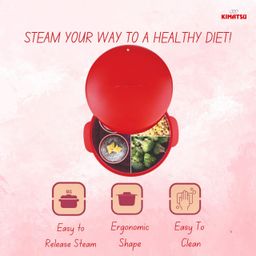 Kimatsu 3 Layer Steamer with 2 Idli Stands & 1 Appam Stand image 3