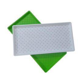 Microgreen Growing Tray Set – 2 Trays with Drainage Holes and 2 Without, BPA-Free, Reusable, Ideal for Seed Starting and Wheatgrass Cultivation [ 2Sets of 4pcs.] image 1