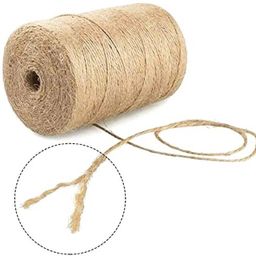 ecofynd 50 Meters Natural Jute Rope | Woven String Wrapping Cord to Use Around The House and Garden | Best Thread Material for Craft Projects, DIY Crafts(2mm) image 2