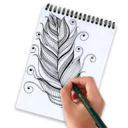 OFIXO 50 Sheet A5 Sketchbook Pack of 2-5.8 x 8.3 Inch 140 GSM| Top Spiral-Bound Sketchpad for Artists | Sketching and Drawing Acid Free Paper, for Doodling for Professional & acadmic use (1) image 2