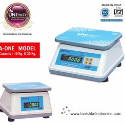 UNItech Digital Electronic Weighing Scale – 20kg Capacity with LCD Display | White and Blue Body | Precision Weight Machine for Home, Kitchen, and Shops image 4