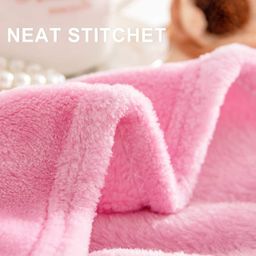 BSB HOME Micromink Pompom Fringe Summer Single Blanket -Soft Comfortable Breathable & Multi-Purpose-Pink image 3