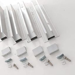 Solar Panel Mounting Structure Set for Solar Panel Upto 550Wp (4 Channel, 4 End Clamps, 4 Spring Nut M8) image 3