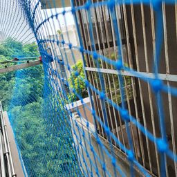 ABZ Nylon Mesh Balcony Net/Bird Net/Monkey Net/Child Protection Net (Blue) | Balcon Net for Pigeons | Balcony Net for Kids Safety | Balcony Net for Home | (18 PLY, 10 Ft. X 60 Ft.) image 1