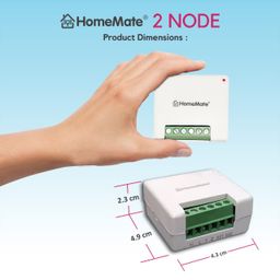 HomeMate® WiFi 2 Node Smart Switch | No Hub Required | Retro Fit with Manual Control | Home Automation Switch | Works with Amazon Alexa, Google Assistant & Siri image 2