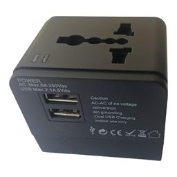 generic International or Multination Travel Adapter - with 2 USB or USB & Type - C image 1