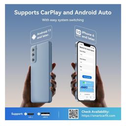 IBIN Wireless Carplay Adapter, Android Auto Wireless Adapter with Beat-Synthed Light, Converts Factory Wired CarPlay to Wireless, Plug and Play Wireless Android Auto Adapters for Car image 3
