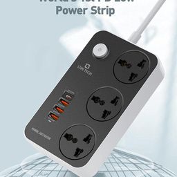 Live Tech PS06C 3 USB Qualcomm 3.0 Ports, 1 USB-C PD Port and 3 Sockets with 3 Pin Power Surge Protector Strip image 3