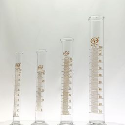 isko ISKO® Borosilicate Glass Graduated Measuring Cylinder with Round Base Set of 5ml, 10ml,25ml, 50ml, 100ml, 250ml (1 Pc. Each) Total 6 Pcs image 2