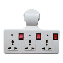 Digiway 3 pin Multi Plug Point | Cordless Wall Socket Multi Outlet Extension Board, Universal Sockets and Individual Switches -Pack of 1 image 1
