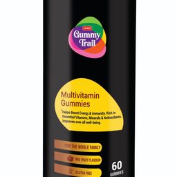 gummy trail Multivitamin Gummies | Mixed Fruit Flavour | Vitamin Gummy for Energy and Immunity | Dietary Supplement for Daily Nutritional Support for All Age Groups | Pack of 1/60 Gummies image 1