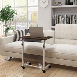 Torche Multipurpose Height Adjustable Movable Table for Computer & Laptop Table with Wheels (Big-Exotic Oak) image 2