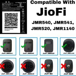 wokia Original SCUD-MFB260001 Battery Compatible with Reliance Jio 4G Router JioFi 3 (JMR540, JMR541) JioFi 4 (JMR1140,JMR520)-FI3_AA2[2600mAh] image 5
