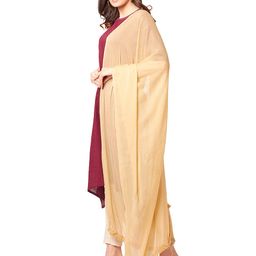 dupatta bazaar Woman's Beige Chiffon Dupatta image 3