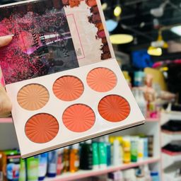 NYLI Professional The All-in-One 4 Pages Foldable Makeup Palette Book: 6 Highlighters, 6 Blushers, 28 Eyeshadows, Concealer and Eyebrow Powder – Multicolor Palette (200g) image 3