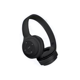 generic Techspark KT49 Wireless Bluetooth On-Ear Headphone with Mic, Long Battery Backup (Black) image 1