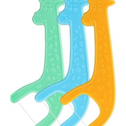 Giraffio Kids Tooth Cleaning Dental Floss Picks with Storage Case Pack of 24- Multicolour-5
