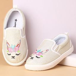 Cute Walk by Babyhug Unicorn Embroidered Slip On Casual Shoes - White-image-16