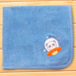 Pink Rabbit Terry Knit Towel with Bear & Rocket Print L 79 x B 82 cm - Brown-image-34