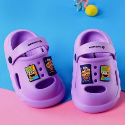 Cute Walk by Babyhug Clogs With Backstrap Closure & Paro Curlies Applique - Purple-picture-21
