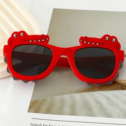 Babyhug Free Size Crocodile Shape Sunglasses - Red-picture-30