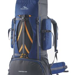 TRAWOC VORTEX 60L Travel Backpack Rucksack Navy Blue 3 Year Warranty-image-32