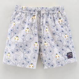 Dapper Dudes Owl Printed Shorts - Grey-image-19