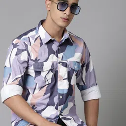 Mast & Harbour Men Standard Opaque Printed Casual Shirt-image-15