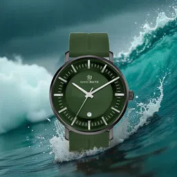 SANSIMAYO Men Textured Dial & Straps Analogue Watch SM-WM-173-GREEN image 3