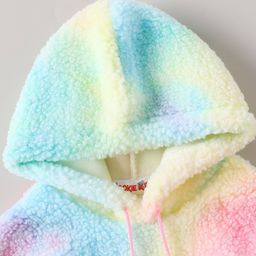 Kookie Kids Full Sleeves Hoodie  With Colour Block Design & Kangaroo Pockets - Multicolour image 3