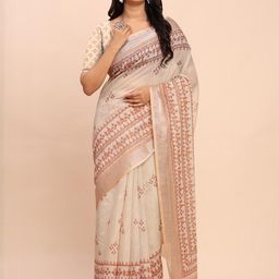 Astita Woven Design Zari Linen Blend Saree-image-66