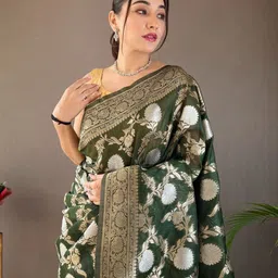 all about you Woven Design Silk Cotton Banarasi Saree-picture-24
