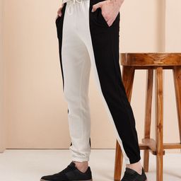 Mast & Harbour Men Colourblocked Terry Joggers-image-49