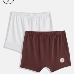 METRO KIDS COMPANY Girls Pack Of 2 Solid Boxer-Style Briefs-image-97