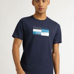 Reebok Men Solid Round Neck Pure Cotton T-shirt-image-85