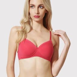 Van Heusen Comfort Fit Anti Bacterial Wireless Solid Bra - Coral-picture-34