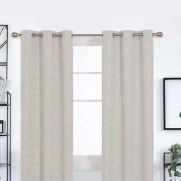 Urban Space Beige Polyester Window Curtain With Tieback & Eyelet-image-44