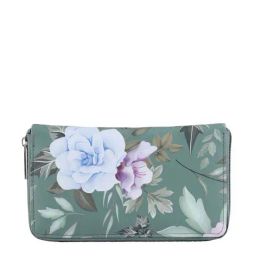 Toteteca Green Printed Zip Around Wallet for Women-19