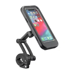IIVAAS Black Plastic Handlebar mount Mobile Holder For Motorcycles-image-40