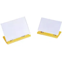 AS ONE Reclining Card Stand W8×D4.9×H5.5 cm Size Vacuum Evaporation Plating Made Of Polystyrene Gold, 61-206-6-3 (Set of 2 pcs)-2