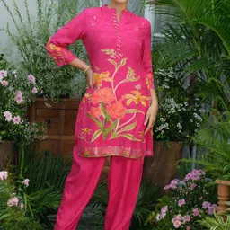 AUTUMN LANE Palash Blossom Tunic With Trouser Co-Ords-picture-33