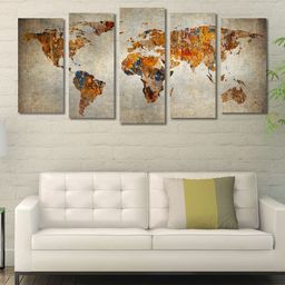 999Store Multicoloured Set of 5 Abstract Wall Art-picture-3
